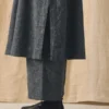 Abito a grembiule in twill di lino e cotone