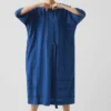 Abito in cotone a righe stile canovaccio Abito in cotone a righe stile canovaccio
