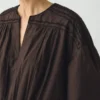 Abito in cotone smockato a contrasto Abito in cotone smockato a contrasto