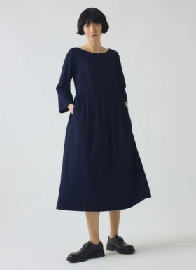 Abito in twill indaco Freya