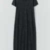 Abito T-shirt in maglia di lino e cotone