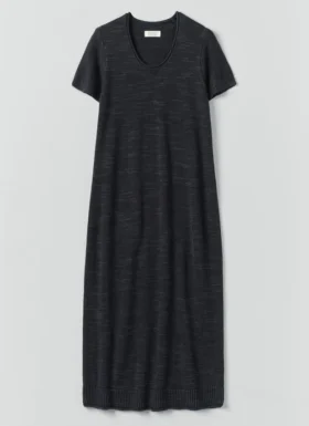 Abito T-shirt in maglia di lino e cotone