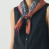 Bandana con stampa a blocchi a strisce patchwork Bandana con stampa a blocchi a strisce patchwork