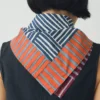 Bandana con stampa a blocchi a strisce patchwork Bandana con stampa a blocchi a strisce patchwork