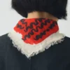 Bandana in lino con motivo di pesci del mercato Bandana in lino con motivo di pesci del mercato