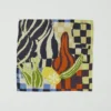 Bandana in seta con natura morta astratta