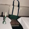 Borsa con chiusura a rotolo in tela di cotone Borsa con chiusura a rotolo in tela di cotone