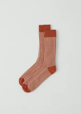 Calze in cotone a righe verticali
