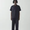 Camicia a maniche corte in lino in pantaloncini