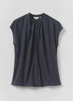 Camicia a pantaloncini con motivo a quadri fiammato