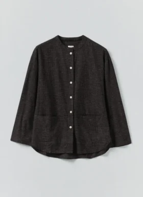 Camicia a quadri in cotone e cashmere