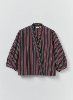 Camicia avvolgente in cotone a righe Pantry