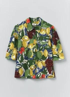 Camicia con stampa di frutta disegnata da Gia