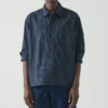 Camicia in cotone a righe ferroviarie