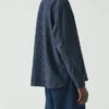 Camicia in cotone a righe ferroviarie