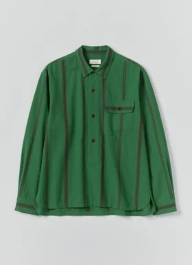 Camicia in cotone e lino a righe