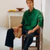 Camicia in cotone e lino a righe Camicia in cotone e lino a righe