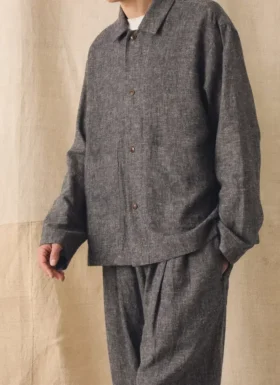 Camicia in cotone e lino dal taglio morbido
