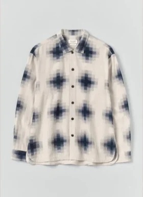 Camicia in cotone Ikat a mosaico