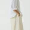 Camicia in cotone Oxford con collo rotondo Camicia in cotone Oxford con collo rotondo
