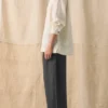 Camicia in lino con mezza abbottonatura Camicia in lino con mezza abbottonatura