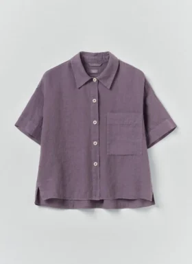 Camicia in lino leggero tinta in capo