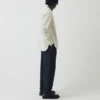 Camicia pullover a righe con collo alla coreana Camicia pullover a righe con collo alla coreana