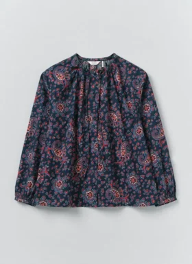 Camicie in popeline di cotone con stampa paisley provenzale