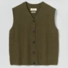 Canotta in lana e cashmere con scollo a V Canotta in lana e cashmere con scollo a V