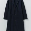 Cappotto in denim giapponese con spalle scese