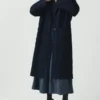 Cappotto in denim giapponese con spalle scese