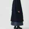 Cappotto in denim giapponese con spalle scese