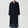 Cappotto in denim giapponese con spalle scese