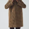 Cappotto in lana a quadri vivaci
