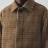 Cappotto in lana a quadri vivaci