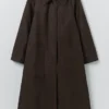 Cappotto raglan in cotone cerato Frankie