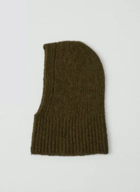 Cappuccio in bouclé di lana e alpaca