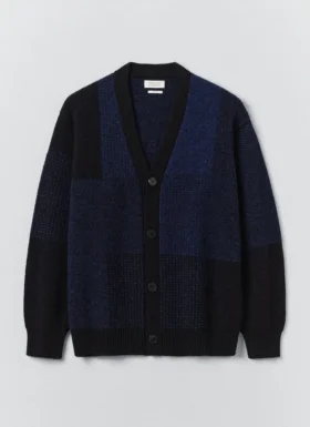 Cardigan in lana britannica jacquard Cardigan in lana britannica jacquard