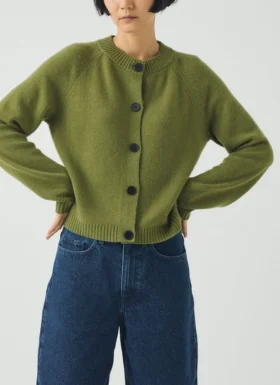 Cardigan raglan in lana e cashmere Eden