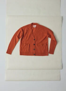 Cardigan squadrato in lana e cashmere Ffion