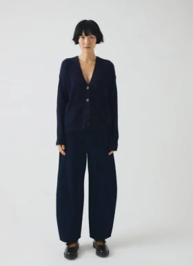 Cardigan squadrato in lana e cashmere Ffion