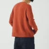 Cardigan squadrato in lana e cashmere Ffion