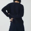 Cardigan squadrato in lana e cashmere Ffion