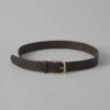 Cintura in pelle con fibbia in ottone Cintura in pelle con fibbia in ottone