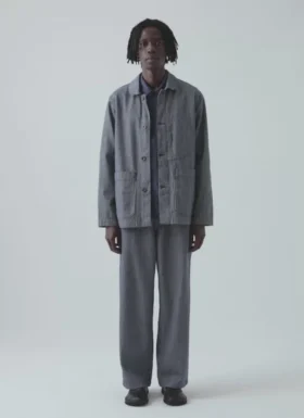 Giacca da lavoro in denim a righe Hickory