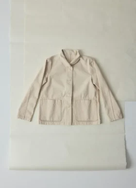 Giacca da lavoro in denim ecrù Hal