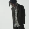 Giacca in cotone e lana Sketch Check Giacca in cotone e lana Sketch Check