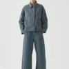 Giacca in denim a righe Hickory Giacca in denim a righe Hickory