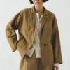 Giacca in twill di cotone e lino Giacca in twill di cotone e lino