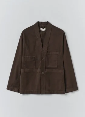 Giacca in twill di cotone tinta in capo